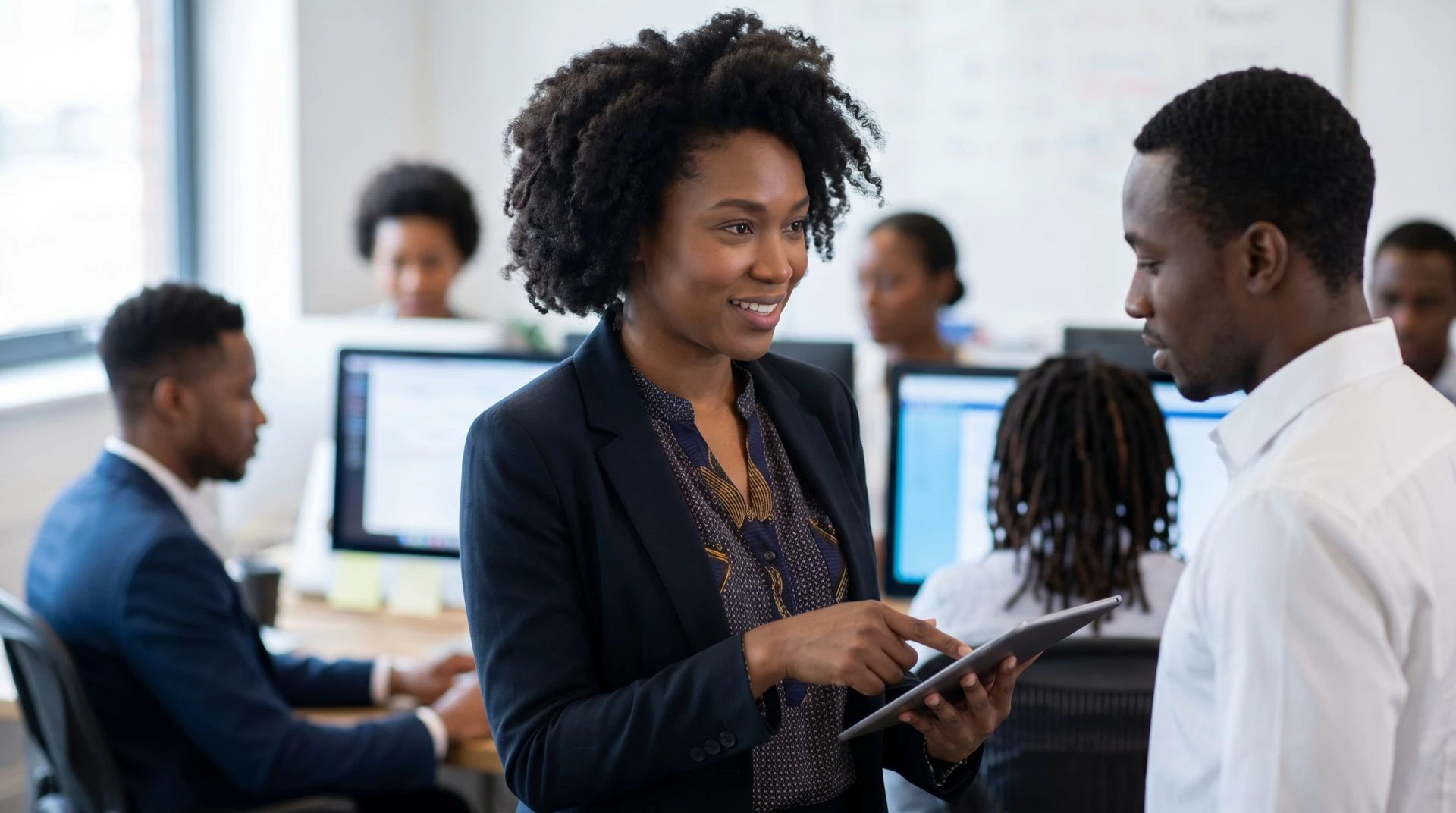 BantuTec team member presenting to a colleague